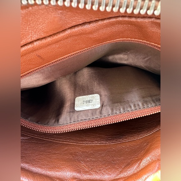 CHANEL triple C - rare vintage BROWN LOGO MESSENGER BAG - Picture 9 of 15